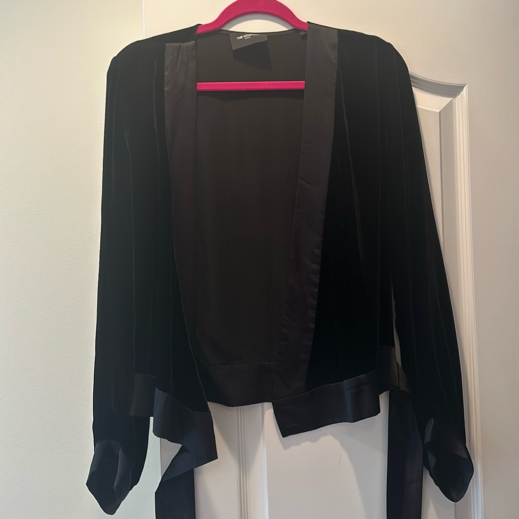 The Kooples Velvet Wrap Top Size Small